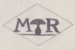 French Maker's Mark
NAME: Marie Rochard INITIALS: M R SYMBOL: Mushroom DATES: 1946 - SPECIALITY: Silversmith PLACE: 33 rue des Moulins, Carrieres-sous-Poissy, France