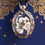 Thumbnail: Victorian Locket with Ornate Naturalist White and Blue Enamel Details
