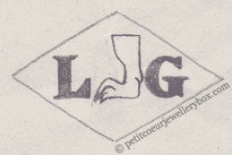 French Maker's Mark
NAME: Lucien Gimel INITIALS: L G SYMBOL: Lion’s paw DATES: 1935 - SPECIALITY: Jeweller PLACE: 2 rue de Franche-Comté, Paris, France