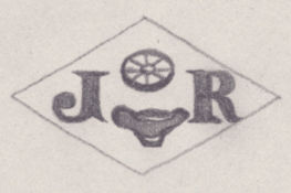 French Maker's Mark
NAME: Jacques Roussel INITIALS: J R SYMBOL: Wheel and saddle DATES: 1954 - SPECIALITY: Jeweller PLACE: 20 rue de Montmorency, Paris, France