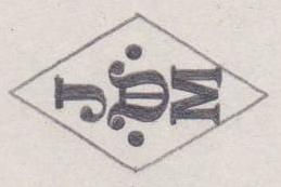 Poinçon de maître orfèvre joaillier, poinçon de fabricant, poinçon d’atelier, poinçon losangique. NOM:           Ferdinand Everaerts INITIALES: E F SYMBOLE: Chat DATES: 1930 - PROFESSION: Bijoutier ADRESSE: 205 rue de Paris, Ivry-sur-Seine, France