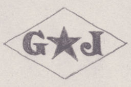French Maker's Mark
NAME: Georges Janssens INITIALS: G J SYMBOL: Star DATES: 1947 - SPECIALITY: Jeweller PLACE: 108 rue de Turenne, Paris, France