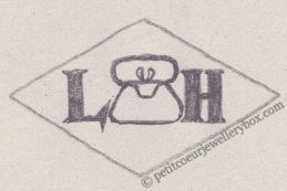 French Maker's Mark
NAME: Lucyanna Hahn INITIALS: L H SYMBOL: Handbag DATES: 1938 - SPECIALITY: Jeweller PLACE: 44 rue de L'Echiquier, Paris, France