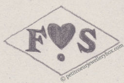 French Maker's Mark
NAME: Félix Schreiber INITIALS: F S SYMBOL: Heart and dot DATES: 1948 - SPECIALITY: Jeweller PLACE: 28 Boulevard de Bonne Nouvelle, Paris, France