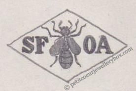 French Maker's Mark
NAME: Société Française d’Orfèvrerie d’Art INITIALS: SF OA SYMBOL: Bee DATES: 1919 - SPECIALITY: Silversmith PLACE: 7 rue Crillon, Paris, France