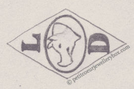 French Maker's Mark
NAME: Léon Darel INITIALS: L D SYMBOL: Pig’s head in an oval DATES: 1913 - SPECIALITY: Jeweller PLACE: 13 avenue Reille, Paris, France
