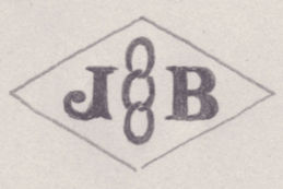 French Maker's Mark
NAME: Julie Bocharberg INITIALS: J B SYMBOL: 3 chain links DATES: 1957 - SPECIALITY: Jeweller PLACE: 3 rue Cadet, Paris, France