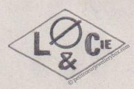 NAME: Luschi & Compagnie INITIALS: L & CIE SYMBOL: ∅ DATES: 1931 - SPECIALITY: JewellerPLACE: 9 rue des Martyrs, Paris, France