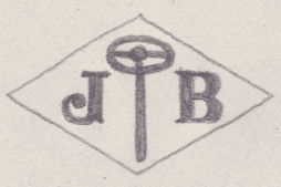 French Maker's Mark
NAME: Jules Bussac INITIALS: J B SYMBOL: Chimney sweep’s scraper DATES: 1886 - SPECIALITY: Jeweller PLACE: 21 rue Molière, Paris, France
