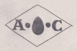 French Maker's Mark
NAME: André Cosman INITIALS: A C SYMBOL: Egg and 2 dots DATES: 1918 -SPECIALITY: Jeweller PLACE: 32 boulevard du Temple, Paris, France