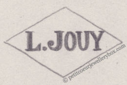 French Maker's Mark
NAME: Louis Jouy INITIALS: L. JOUY SYMBOL: DATES: 1881 - 1893 SPECIALITY: Jeweller PLACE: 92 rue de Turbigo, Paris, France