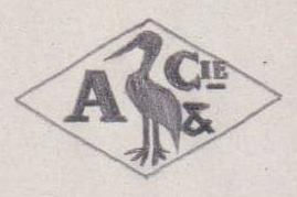 French Maker's Mark
NAME: Amelot & Compagnie INITIALS: A & Cie SYMBOL: Stork DATES: 1920 - 1921 SPECIALITY: Jeweller PLACE: 48 rue de Turenne, Paris, France