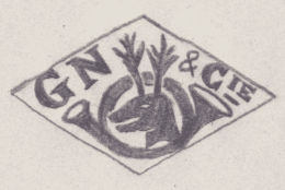 French Maker's Mark
NAME: Goldstein & Nys & Compagnie INITIALS: G N & Cie SYMBOL: Deer’s head in a hunting horn DATES: 1879 - SPECIALITY: Jeweller PLACE: Rue de Valois, Paris, France