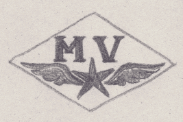 French Maker's Mark
NAME: Maurice Vautier INITIALS: M V SYMBOL: Winged star DATES: 1939 - SPECIALITY: Jeweller PLACE: 11 rue Portefoin, Paris, France