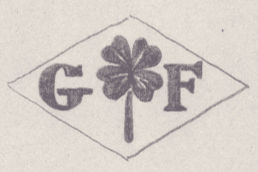 French Maker's Mark
NAME: Georges Faveers INITIALS: G F SYMBOL: 4 leaf clover DATES: 1921 - SPECIALITY: Jeweller PLACE: 2 rue Chapon, Paris, France