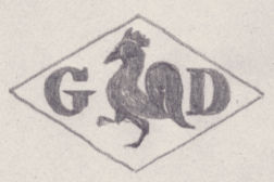 French Maker's Mark
NAME: Georges Delahaye INITIALS: G D SYMBOL: Rooster DATES: 1905 - SPECIALITY: Jeweller PLACE: 10 rue des Gravilliers, Paris, France