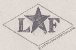 French Maker's Mark
NAME: Léon Friedmann INITIALS: L F SYMBOL: Star DATES: 1920 - SPECIALITY: Jeweller PLACE: 71 rue du Temple, Paris, France