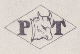French Maker's Mark
NAME: Pierre Edouard Thian INITIALS: P T SYMBOL: Cow’s head DATES: 1954 - SPECIALITY: Jeweller PLACE: 79 rue des petits champs, Paris, France