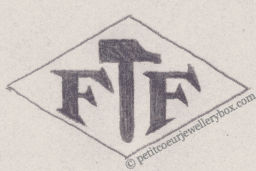 French Maker's Mark
NAME: Fernand Font INITIALS: F F SYMBOL: Hammer DATES: 1948 - SPECIALITY: Jeweller PLACE: 1 rue Paimpol, Paris, France