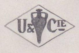 French Maker's Mark
NAME: Urbain & Compagnie INITIALS: U & Cie SYMBOL: Amphora DATES: 1931 - SPECIALITY: Jeweller PLACE: 17 rue Pastourelle, Paris, France