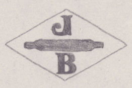 French Maker's Mark
NAME: Julien Barraud INITIALS: J B SYMBOL: Bar DATES: 1928 - SPECIALITY: Jeweller PLACE: 35 rue des petits champs, Paris, France
