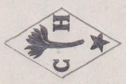 Poinçon de maître orfèvre joaillier, poinçon de fabricant, poinçon d’atelier, poinçon losangique. NOM: Ferdinand Everaerts INITIALES: E F SYMBOLE: Chat DATES: 1930 - PROFESSION: Bijoutier ADRESSE: 205 rue de Paris, Ivry-sur-Seine, France