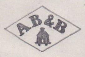 Poinçon de maître orfèvre joaillier, poinçon de fabricant, poinçon d’atelier, poinçon losangique. 
NOM:              Anglade & Bertin & Bourdon INITIALES: A B & B SYMBOLE: Ruche DATES: 1882 - PROFESSION: Bijoutier  ADRESSE: 4 rue Pastourelle, Paris, France