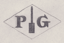 French Maker's Mark
NAME: Pillon Ginestet INITIALS: P G SYMBOL: Pestle DATES: 1946 - SPECIALITY: Jeweller PLACE: 115 rue St-Honoré, Paris, France
