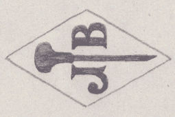 French Maker's Mark
NAME: Joseph Barberot INITIALS: J B SYMBOL: Chisel DATES: 1914 - 1937 SPECIALITY: Jeweller PLACE: 6 rue de Montmorency, Paris, France