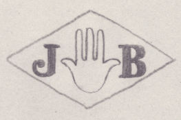 French Maker's Mark
NAME: Jules Barrand INITIALS: J B SYMBOL: Hand of Fatima DATES: 1928 - SPECIALITY: Jeweller PLACE: 43 avenue Gallieni, Noisy-le-sec, France