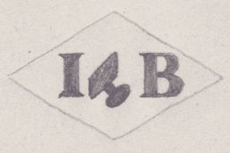 French Maker's Mark
NAME: Isaac Behar INITIALS: I B SYMBOL: Cufflink DATES: 1928 - SPECIALITY: Jeweller PLACE: 10 rue Debelleyme, Paris, France