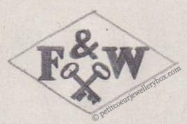 French Maker's Mark
NAME: Fourcot & Wybo INITIALS: F & W SYMBOL: 2 crossed keys DATES: 1878 - 1881 SPECIALITY: Jeweller PLACE: 13 rue d'Argout, Paris, France