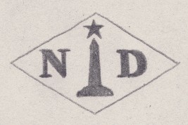 French Maker's Mark
NAME: Nicolas Demontay INITIALS: N D SYMBOL: Obelisk and star DATES: 1876 - SPECIALITY: Jeweller PLACE: 32 rue Feydeau, Paris, France