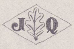 French Maker's Mark
NAME: Janvier Quercier INITIALS: J Q SYMBOL: Oak leaf DATES: 1899 - 1936 SPECIALITY: Jeweller PLACE: Paris, France
