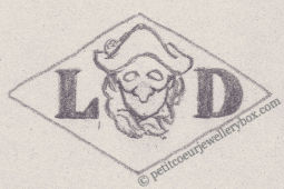 French Maker's Mark
NAME: Louis Désirat INITIALS: L D SYMBOL: Pulcinella’s head DATES: 1918 - 1921 SPECIALITY: Jeweller PLACE: 23 boulevard Voltaire, Paris, France
