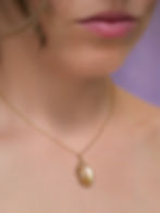 Art Deco Gold Pendant with Decorative Rose Detail