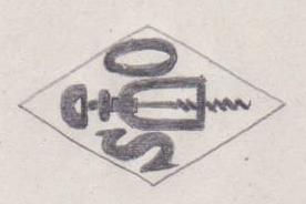 French Maker's Mark
NAME: Serge Owunieff INITIALS: S O SYMBOL: Corkscrew DATES: 1929 - SPECIALITY: Jeweller PLACE: 11 rue Villedo, Paris, France