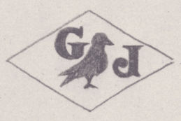 French Maker's Mark
NAME: Georges Jonsson INITIALS: G J SYMBOL: Pigeon DATES: 1956 - SPECIALITY: Jeweller PLACE: 26 rue Bergère, Paris, France