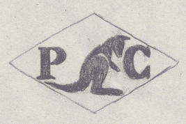 French Maker's Mark
NAME: Société Paris-Chic INITIALS: P C SYMBOL: Kangaroo DATES: 1929 - SPECIALITY: Jeweller PLACE: 40 rue de Provence, Paris, France