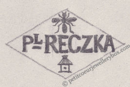 French Maker's Mark
NAME: Paul Reczka INITIALS: Pl RECZKA SYMBOL: Bee and beehive DATES: 1890 - SPECIALITY: Jeweller PLACE: Bordeaux, France