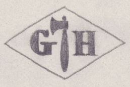 French Maker's Mark
NAME: Gustave Félix Hache INITIALS: G H SYMBOL: Axe DATES: 1877 - SPECIALITY: Jeweller PLACE: 60 rue d'Orsel, Paris, France