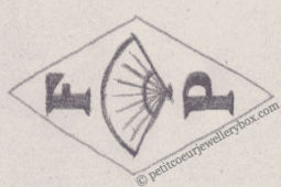 French Maker's Mark
NAME: François Pankler INITIALS: F P SYMBOL: Fan DATES: 1890 - SPECIALITY: Jeweller PLACE: