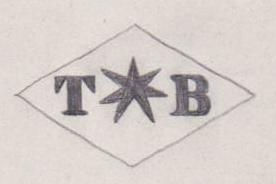 French Maker's Mark
NAME: Thérèse Barro INITIALS: T B SYMBOL: 7-pointed star DATES: 1899 - SPECIALITY: Jeweller PLACE: 80 rue des Petits Champs, Paris, France