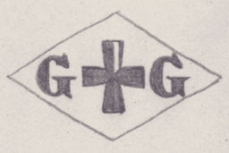 French Maker's Mark
NAME: Gabrielle Girard INITIALS: G G SYMBOL: Swiss cross DATES: 1945 - SPECIALITY: Jeweller PLACE: 18 rue Gustave Robin, Paris, France