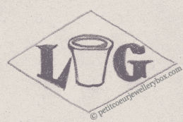 French Maker's Mark
NAME: Ladislas Gyenes INITIALS: L G SYMBOL: Jeweller’s loupe DATES: 1935 - SPECIALITY: Jeweller PLACE: 61 rue du Bois, Clichy, France