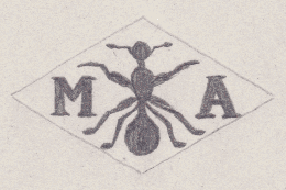 French Maker's Mark
NAME: Marcel Albert INITIALS: M A SYMBOL: Ant DATES: 1925 - SPECIALITY: Jeweller PLACE: 101 rue du Temple, Paris, France