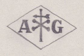 French Maker's Mark
NAME: Auguste Gérard INITIALS: A G SYMBOL: Weather vane DATES: 1884 - 1910 SPECIALITY: Jeweller PLACE: Paris, France