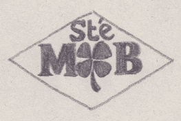 French Maker's Mark
NAME: Société Maurice Beck INITIALS: Sté M B SYMBOL: 4 leaf clover DATES: 1926 - SPECIALITY: Jeweller PLACE: 20 rue Drouot, Paris, France