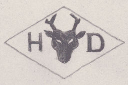 French Maker's Mark
NAME: Herman Danien INITIALS: H D SYMBOL: Deer’s head DATES: 1905 - SPECIALITY: Jeweller PLACE: 6 rue Cadet, Paris, France