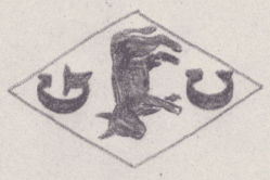 French Maker's Mark
NAME: Germaine Catroux INITIALS: G C SYMBOL: Cow DATES: 1942 - SPECIALITY: Jeweller PLACE: 62 rue Beaubourg, Wailly-Beaucamp, France